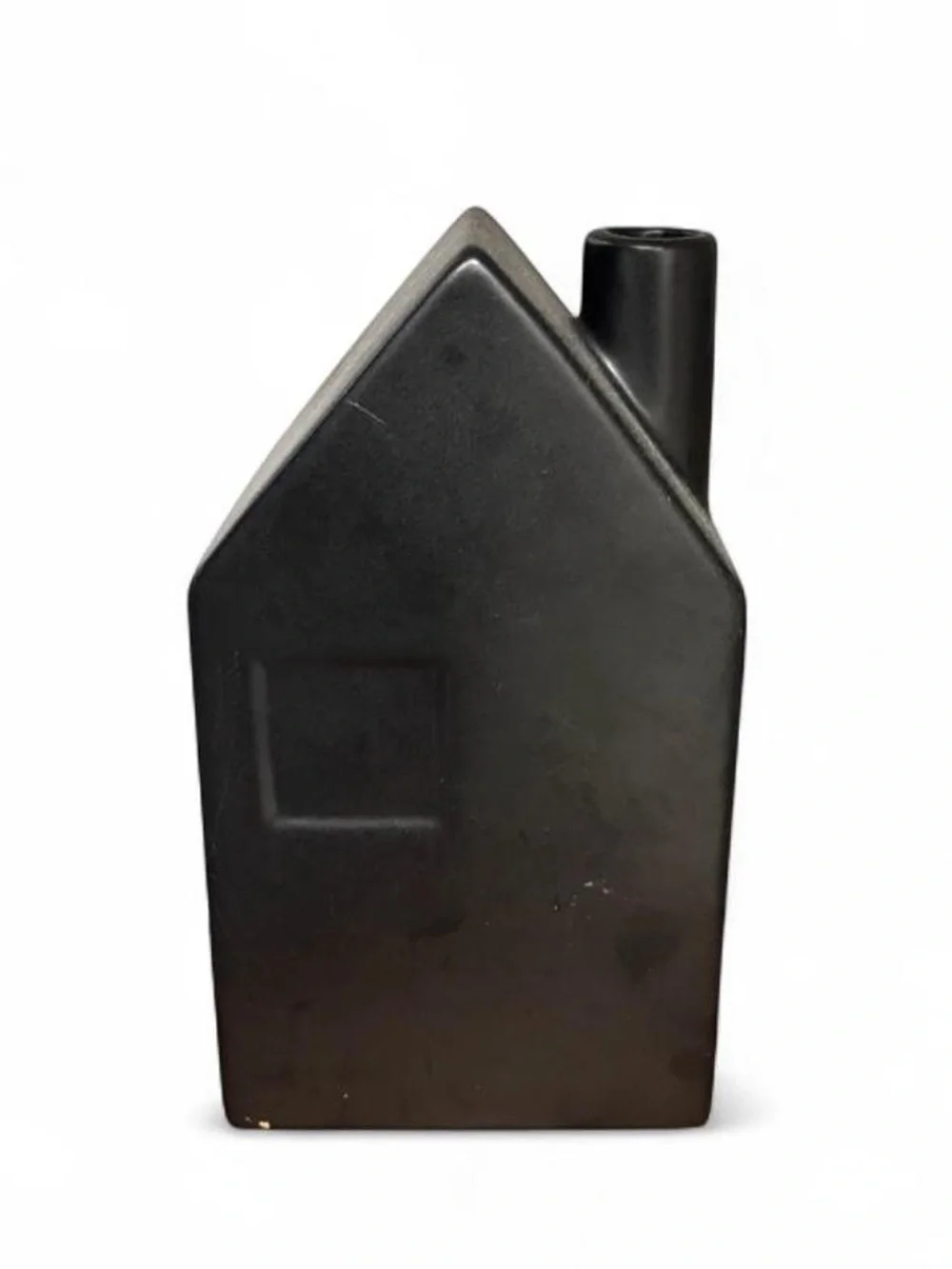 Black House-Shaped Ceramic Vase